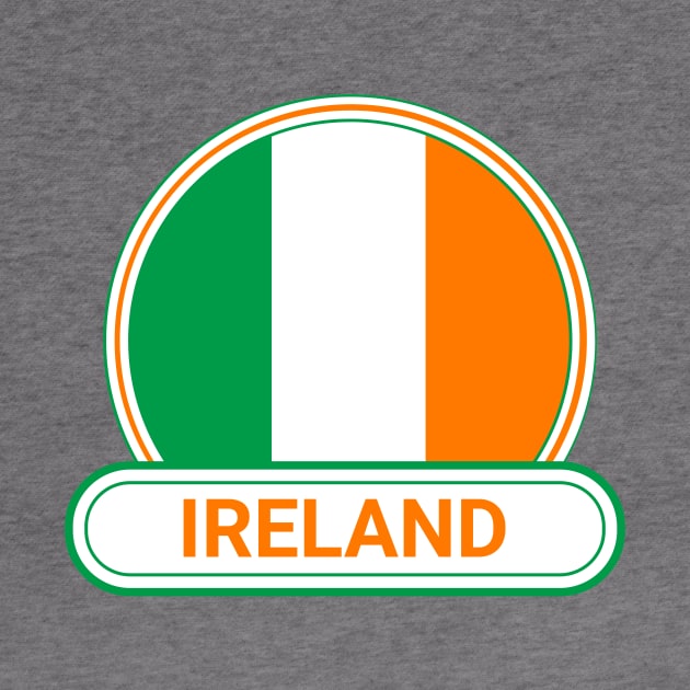 Ireland Country Badge - Ireland Flag by Yesteeyear